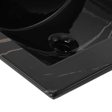 Ancillary 3-Hole 20 in. W x 18.25 in. D Classic Contemporary Rectangular Ceramic Single Sink Basin Vanity Top - JONATHAN Y